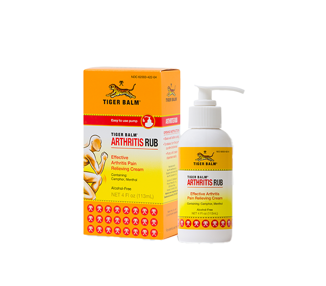 Tiger Balm Arthritis Rub packaging with bottle